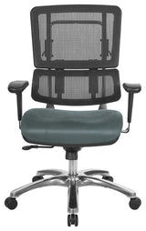 Vertical Black Mesh Back Chair, Gray Mesh