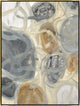 24x32 Stepping Stones I, Framed Artwork, Gold