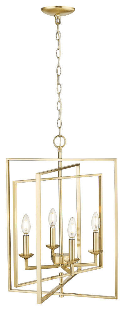 4 Light 20 in. Modern Gold Pendant