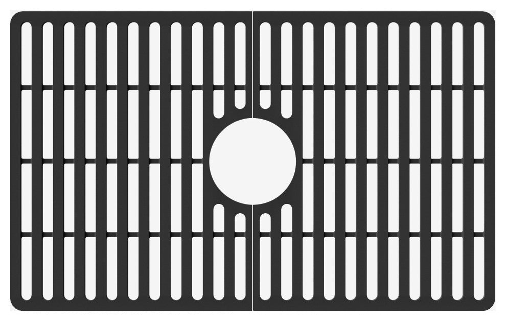 VIGO Silicone Protective Bottom Grid for Single Bowl Kitchen Sink, Matte Black, 27"lx17"w
