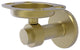 Mercury Tumbler and Toothbrush Holder with Groovy Accents, Satin Brass