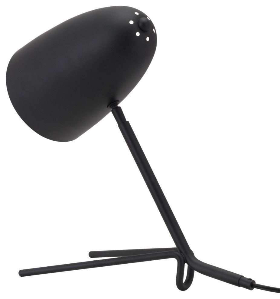 Table Lamp, Steel Metal, Black, Kitchen Lounge Cafe Bistro Lobby Hospitality