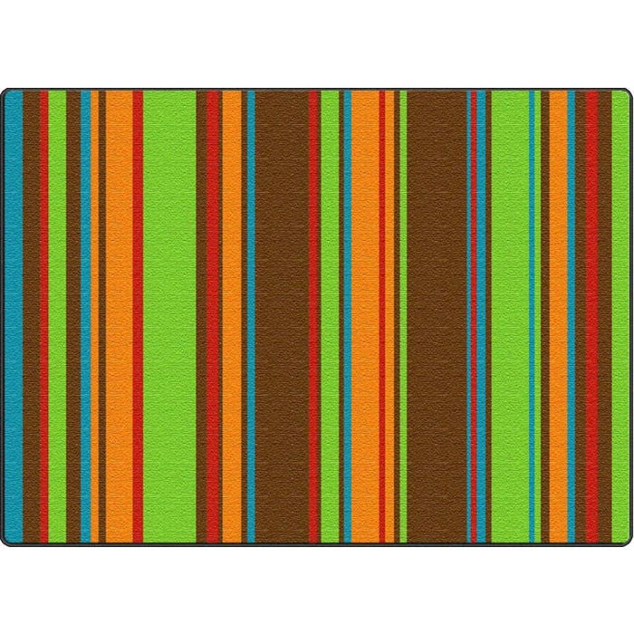 Flagship Carpets FE408-32A 6'x8'4 Stripes Muted Rug