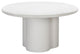 Elika White Faux Plaster Round Dining Table