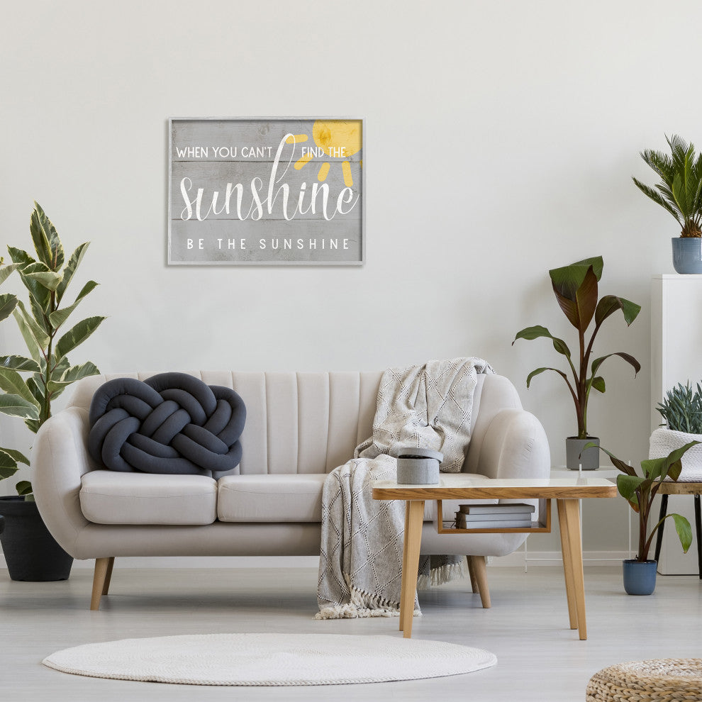 Be the Sunshine Positivity Phrase Charming Sign, 30 x 24