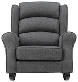 Upholstered Rocking Chair with Tight Back in Gray