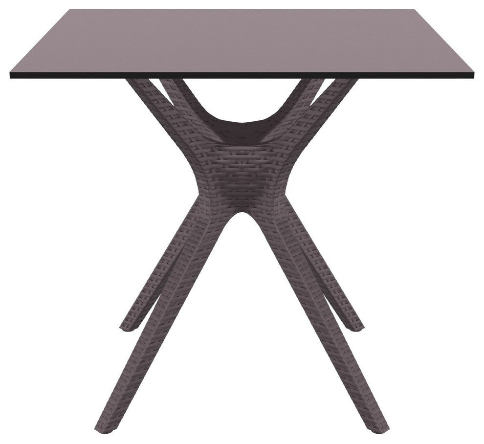 Ibiza Square Table 31", Brown