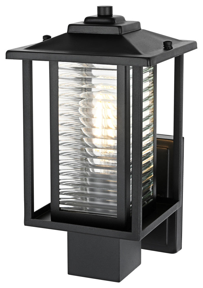 Home Living 7" Outdoor Wall Sconce, Black