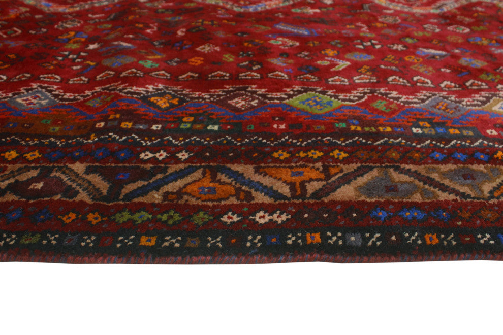 Fine Vintage Distressed P 545 Red Rug