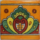 4.2x4.2 9 pcs Orange Royal Crown Talavera Mexican Tile