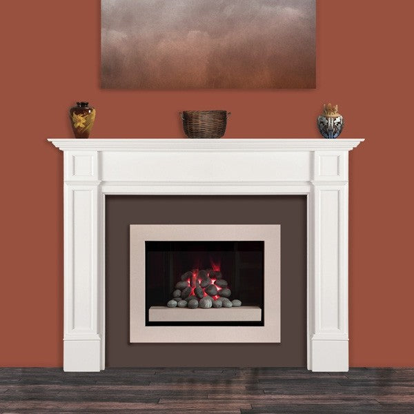 The Marshall 48 inch Fireplace Mantel MDF White Pain