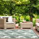 Malibu Fronds Indoor/Outdoor Rug, Green, 2'7"x3'11"