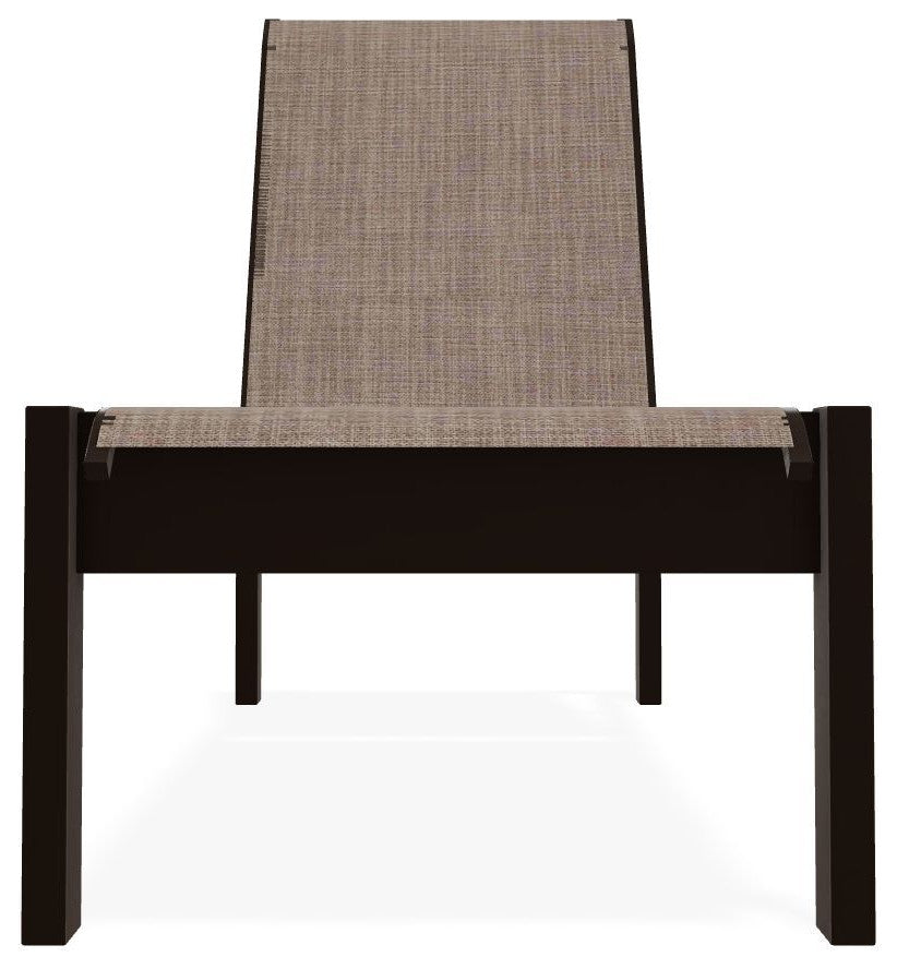 Leeward Sling Stackable Outdoor Chaise Lounge, Augustine Fennel/Kona