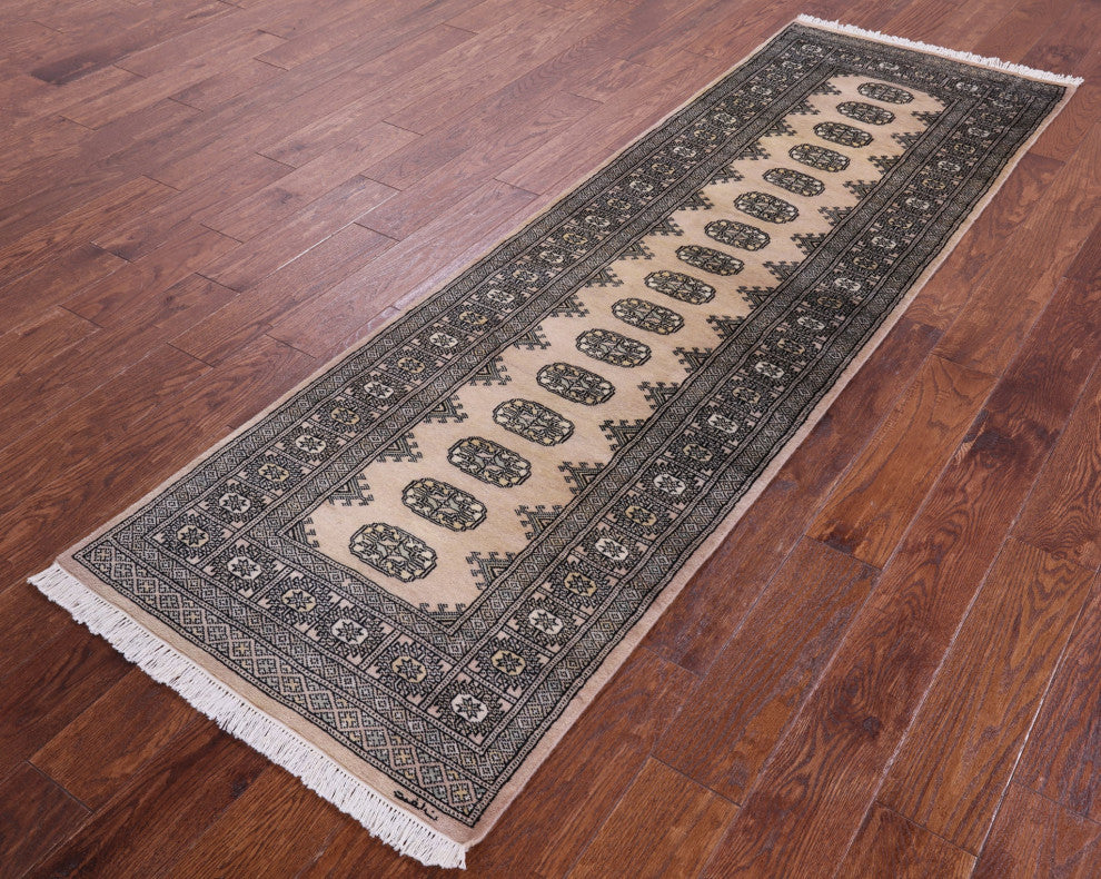 2' 6" X 8' 1" Runner Signed Silky Bokhara Handmade Wool Rug - Q13777
