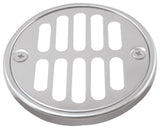Shower Strainer Set With Screws, Grill and Crown, Powder Coat White