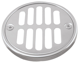 Shower Strainer Set With Screws, Grill and Crown, Powder Coat White