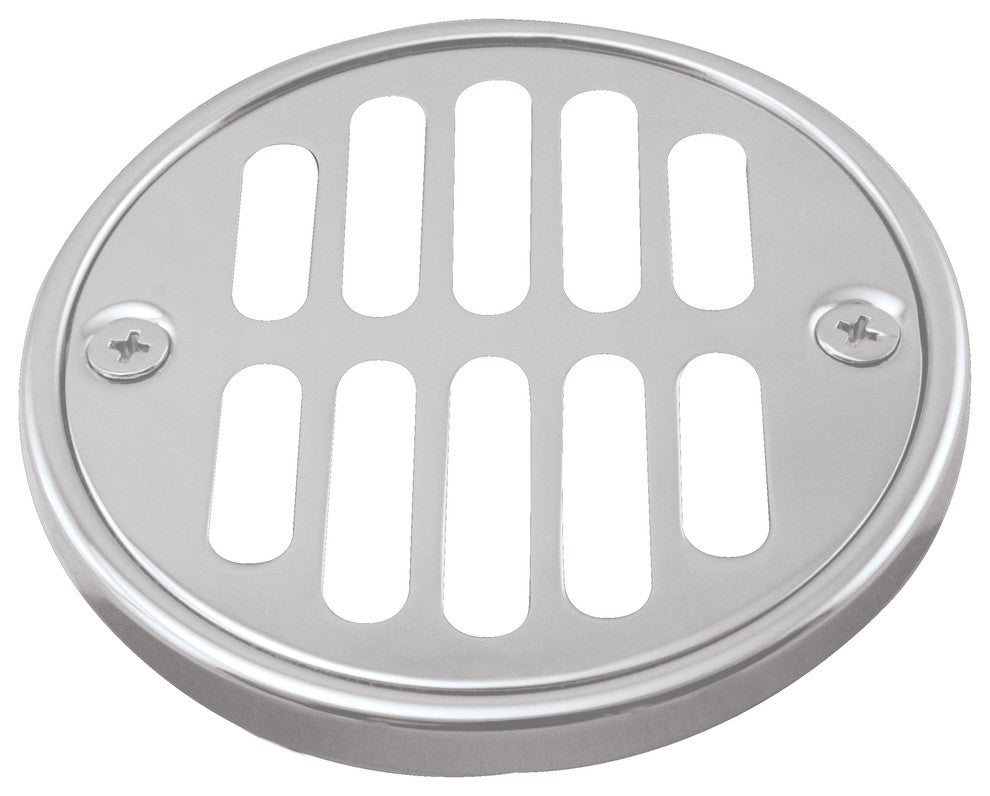 Shower Strainer Set With Screws, Grill and Crown, Powder Coat White