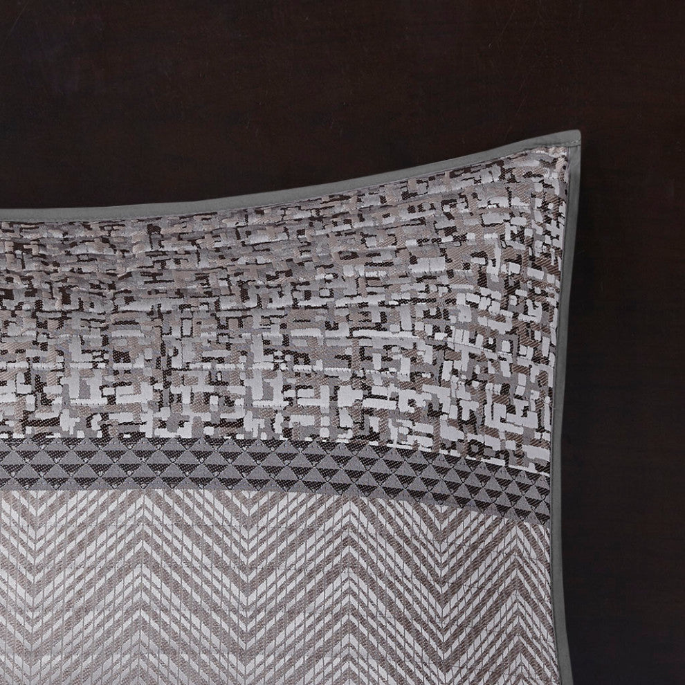 Madison Park Rhapsody 6 Piece Reversible Jacquard Quilt Set With Throw Pillows