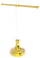 Pacific Grove Free Standing Towel Stand with Groovy Accents, Polished Brass