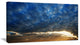 "Dramatic Blue And Brown Skies" Modern Seascape Wall Art, 1 Panel, 60"x28"