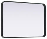 Home Living Contour Metal Rectangle Mirror 24x36, Black