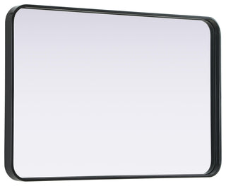 Home Living Contour Metal Rectangle Mirror 24x36, Black