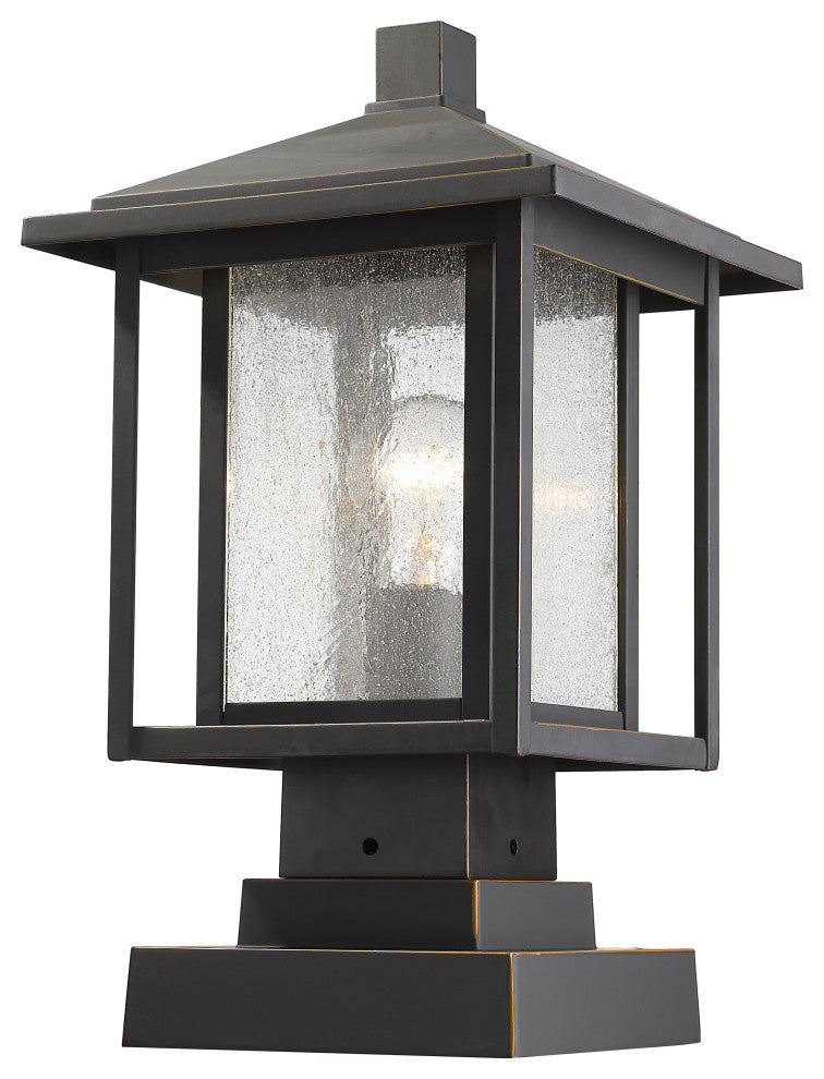 Aspen Outdoor Pier Mounted Fixture in Oil Rubbed Bronze (SQPM Mount - incl.)