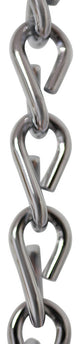 Steel Double Jack Basket Chain, 3', Polished Chrome, U13