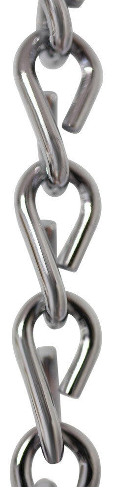 Steel Double Jack Basket Chain, 3', Polished Chrome, U13