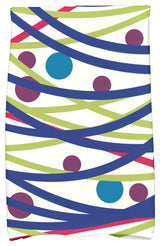 Doodle Decorations Holiday Geometric Print Kitchen Towel, Royal Blue