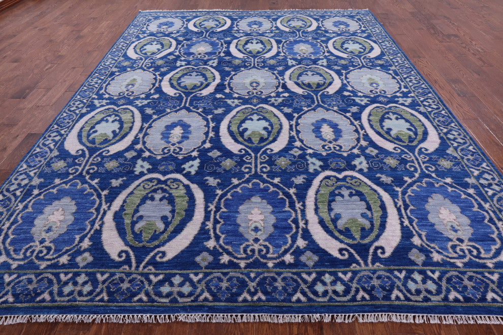 William Morris Handmade Wool Rug 9' 2" X 12' 2" - Q13599