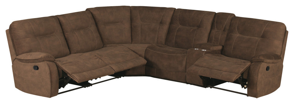 Parker Living Cooper 6 Piece Modular Manual Reclining Sectional, Shadow Brown
