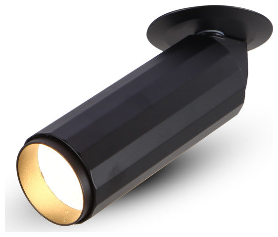 Integrated LED Adjustable Flush Mounted Spotlight Commercial Grade, Black