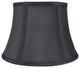 7x10x7" Faux Silk Bell Lamp Shade, Black