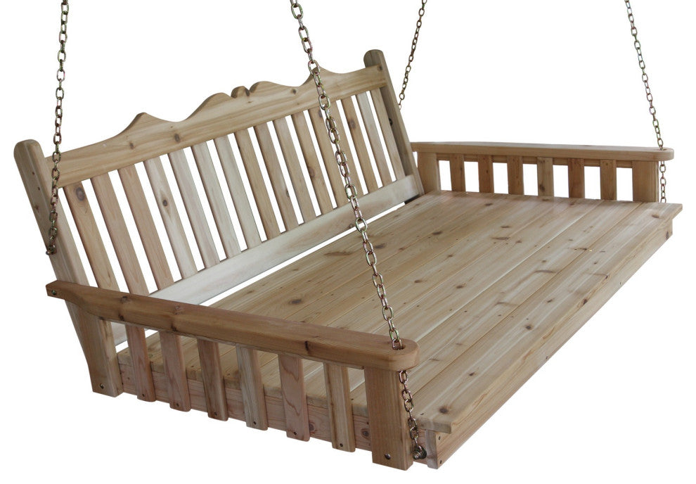 Cedar Royal English Swingbed, Unfinished, 75 Inch