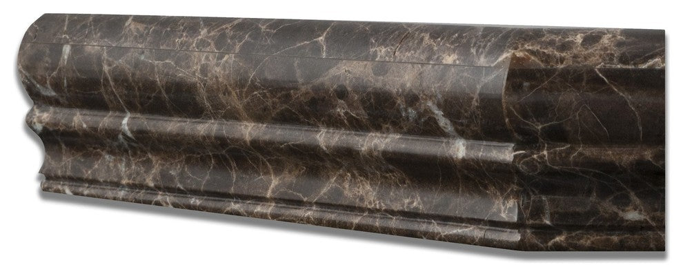 Emperador Dark Marble Hand-Made Custom Shower Corner Shelf - Polished