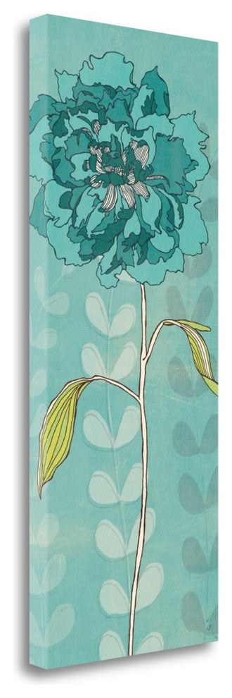 "Sarahs Garden In Blue II" By Sarah Adams, Giclee Print on Gallery Wrap Canvas
