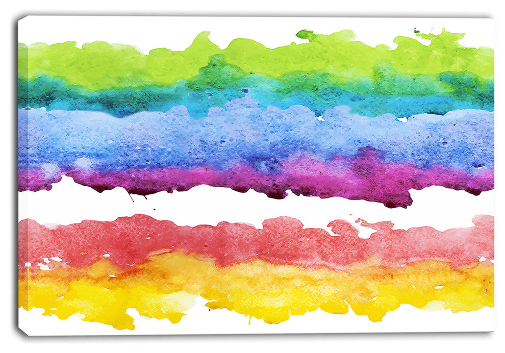 "Colorful Stripes in Vector Pattern" Abstract Canvas Print, 40"x30"