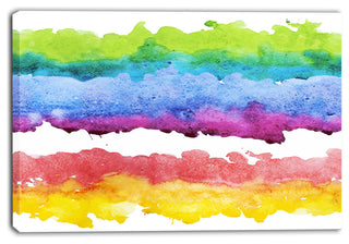 "Colorful Stripes in Vector Pattern" Abstract Canvas Print, 40"x30"