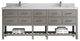 Parker 84" Double Sink Bath Vanity, Elephant Skin Gray 2" Calacatta Sienna