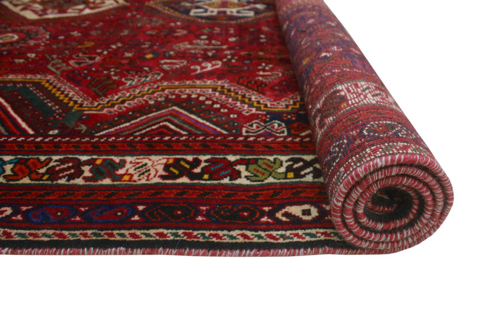 Fine Vintage Distressed Aiken Red Rug