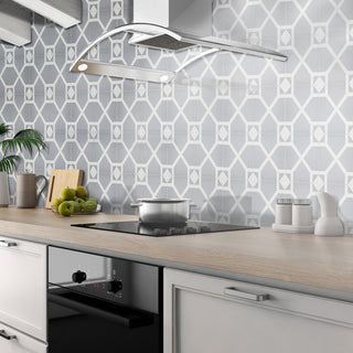 Mogador Handmade Cement Tile, Gray/White, Sample