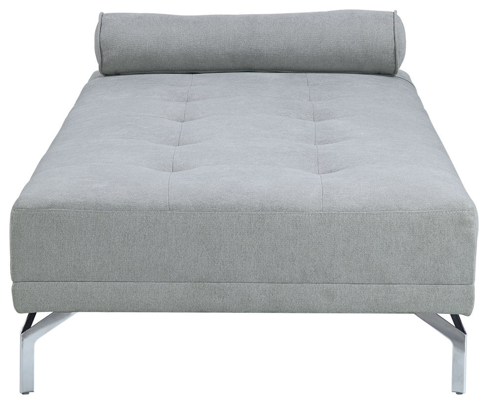 ACME Quenti Sofa Bed With Pillow, Gray Melange Velvet