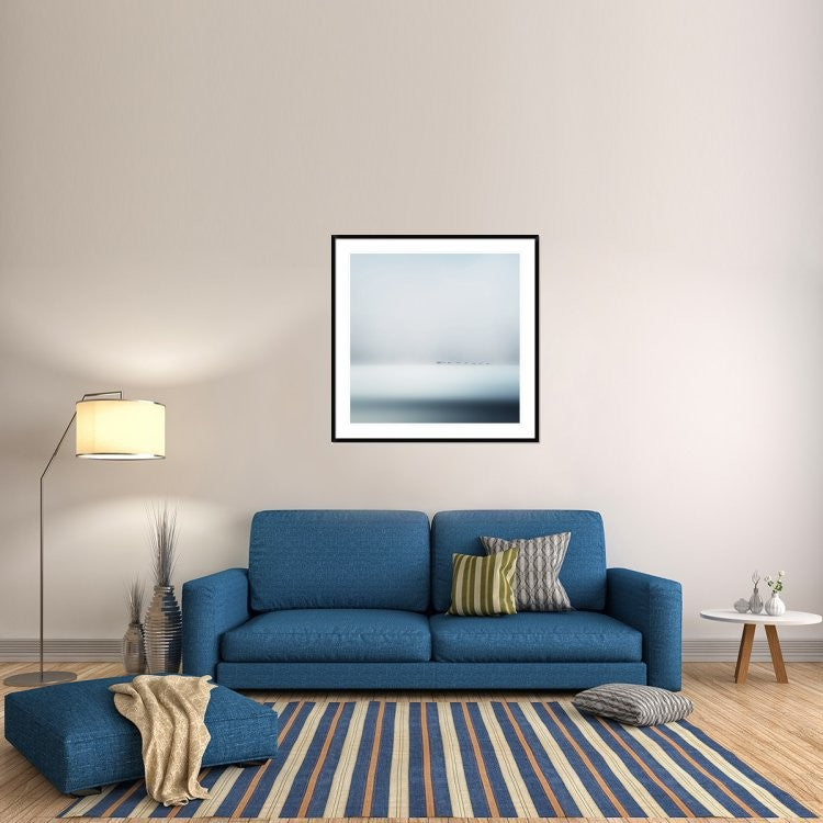 "Wild Geese" Framed Digital Print by Piet Flour, 44x44"