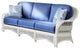 Regatta Sofa in White, Midnight Fabric