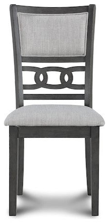 Gia Gray Wood Dining Chair with Fabric Seat (Set of 4)