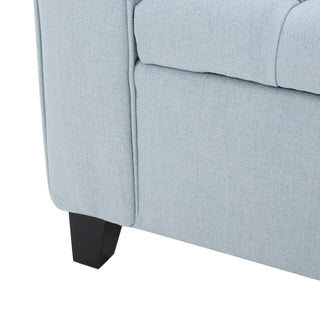 GDF Studio Keiko Contemporary Rolled Arm Fabric Storage Ottoman Bench