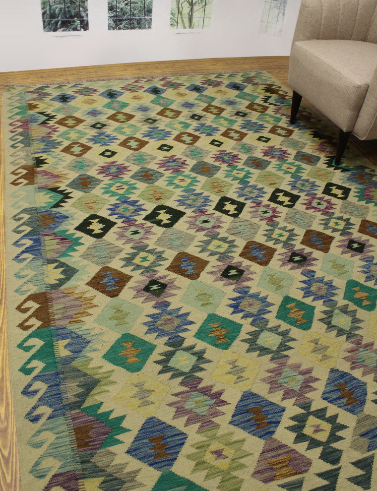 Winchester Kilim Hasib Beige Rug, 6'7x9'8