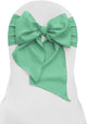 LA Linen Pack of 10 Polyester Poplin Chair Bows 8"x108", Mint