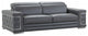 114" Sturdy Dark Gray Leather Sofa Set
